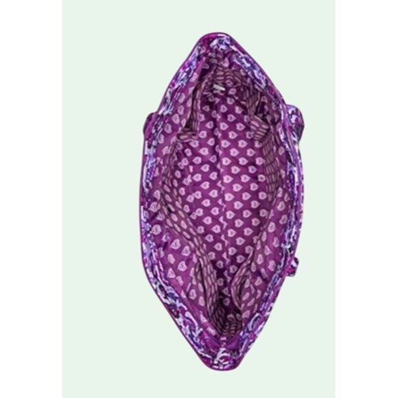 Vera Bradley Large Quilted Tote Bag In Pink & Purple Paisley Pattern - Picture 5 of 6